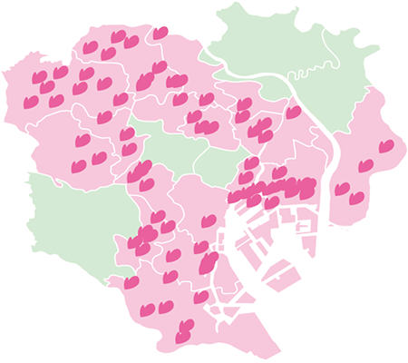 当社保育園の東京圏所在地